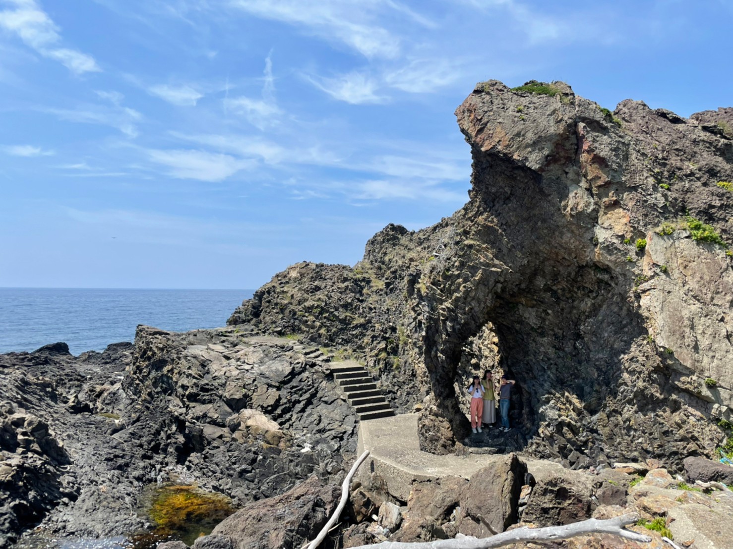 飛島のマンモス岩